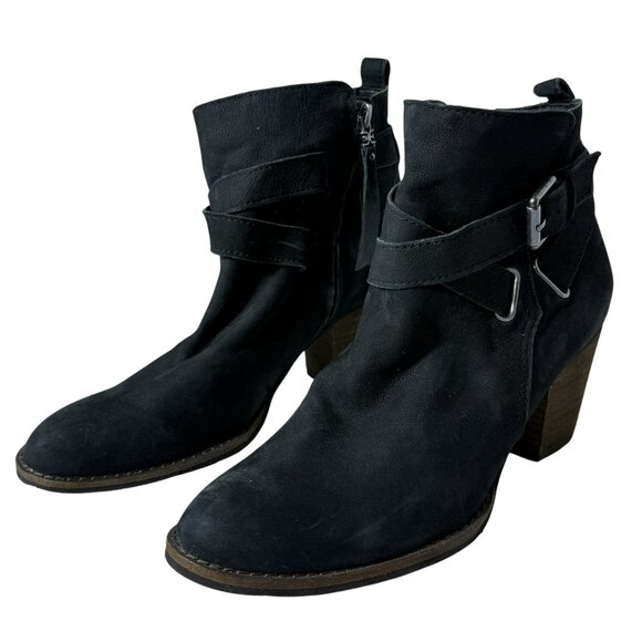 Sam Edelman “Morris” Ankle Boots | Black Suede | Size 8M | EUC - Picture 1 of 11